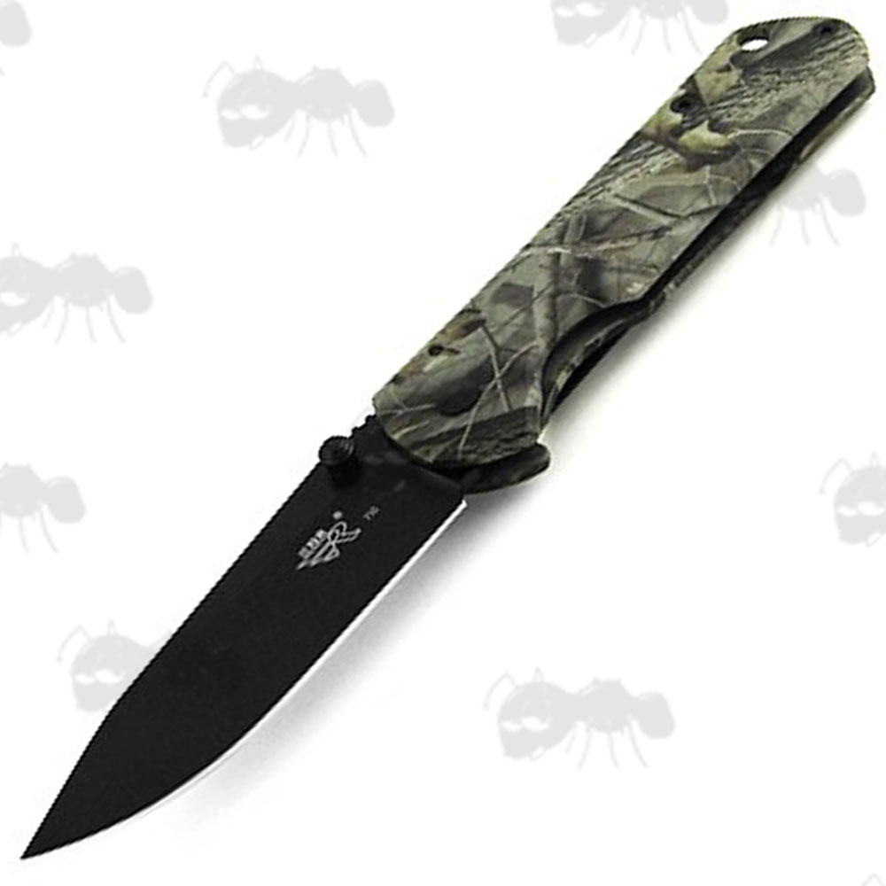 Sanrenmu Rock Solid Folded Knife with Camo Handle