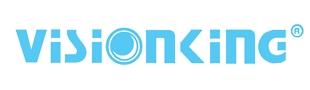 Visionking Company Logo in Sky Blue Text
