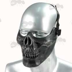 MO3 Lower Face Black and Silver Colour Skeleton Jaw Airsoft Mask