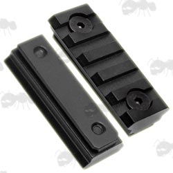 Pair Of Five Slot Picatinny Rails To Fit UIT - Anschutz Rifle Forend Accessory Rails