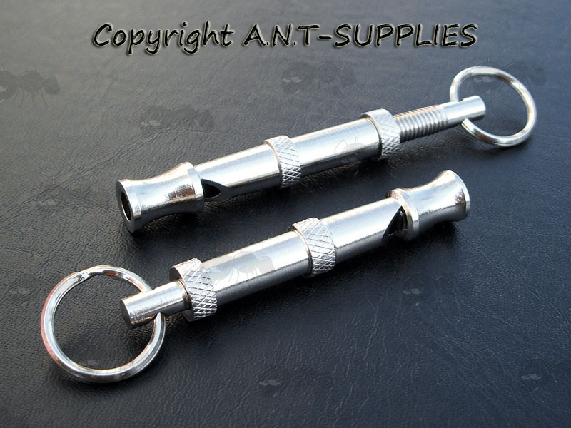 Pair of Silver Coloured Silent Dog Whistle