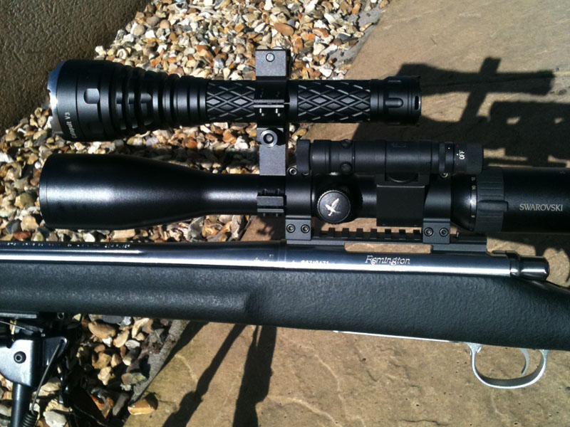 High 30mm Scope Torch Mount on Remington Rifle