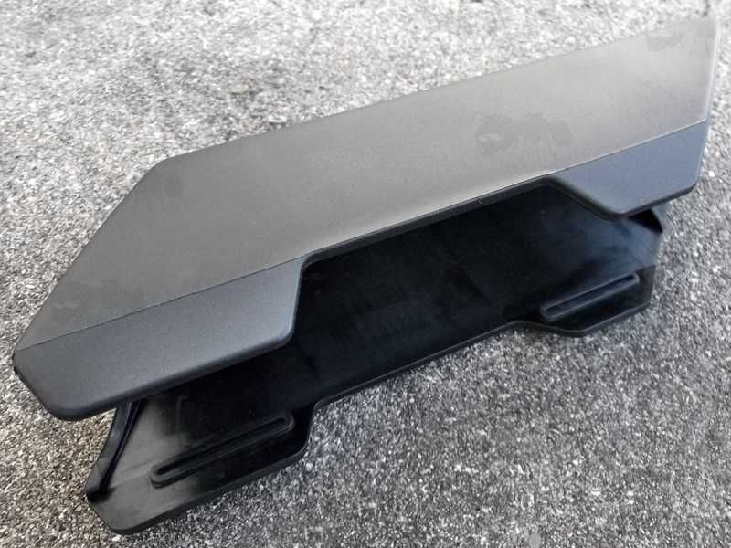 Inner Fitting View of The Extra High Black Buttstock Cheek Riser for The Air Arms S510T Air Rifle with CTR Style Stock
