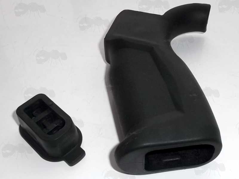 Tac Rifle Black Polymer Pistol Grip with Rubber End Plug