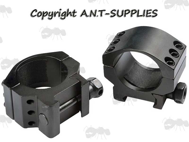 Pair of Heavy-Duty Triple Clamped 30mm Scope Ring Mount for Weaver / Picatinny Rails