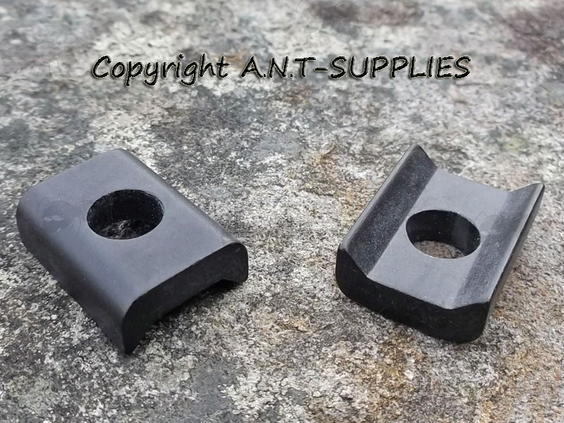 Pair of Black Anodised Short Clamp Jaw Plates for Rail Adapters