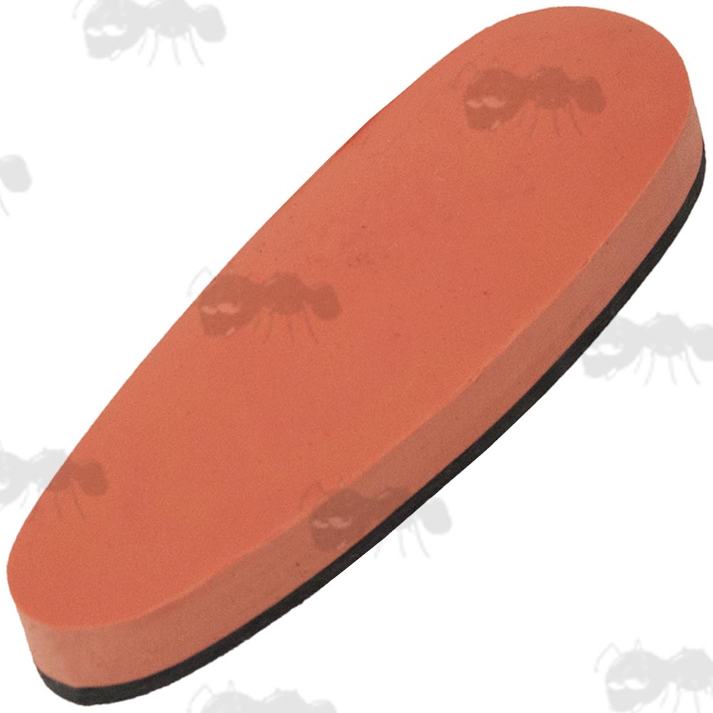 Solid Orange Coloured Rubber Recoil Pad with Smooth Finish For Shotgun Buttstock