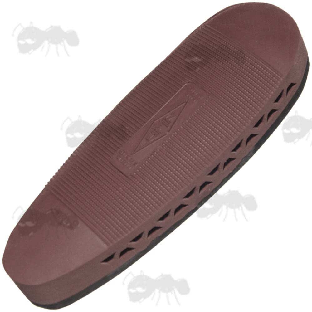 Ventilated Brown Coloured Rubber Recoil Pad with Smooth Finish For Shotgun Buttstock