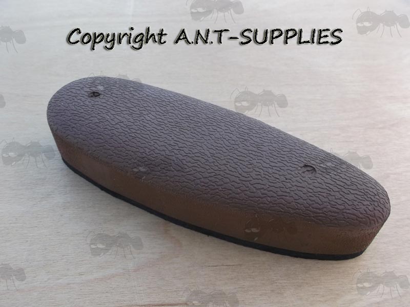Solid Tan Coloured Rubber Old English Style Recoil Pad with Textured Grip by Bisley for Shotgun Buttstocks