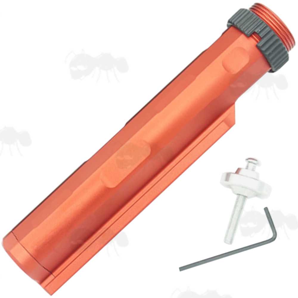 Red Metal Airsoft Mil-Spec Enhanced Buffer Stock Tube with AEG Fittings