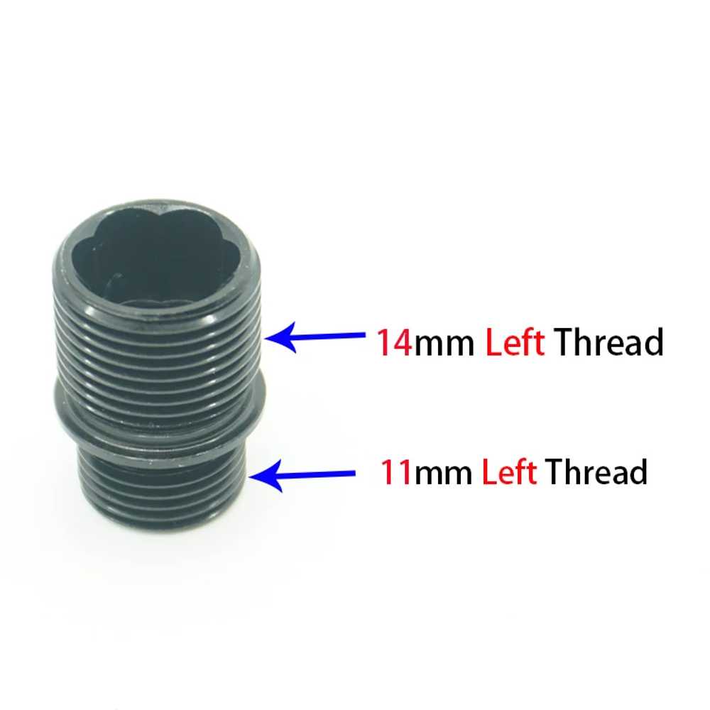 Airsoft Pistol -11mm Counter Clockwise to -14mm Counter Clockwise Thread Silencer Adapter