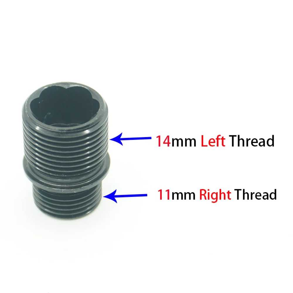 Airsoft Pistol +11mm Clockwise to -14mm Counter Clockwise Thread Silencer Adapter