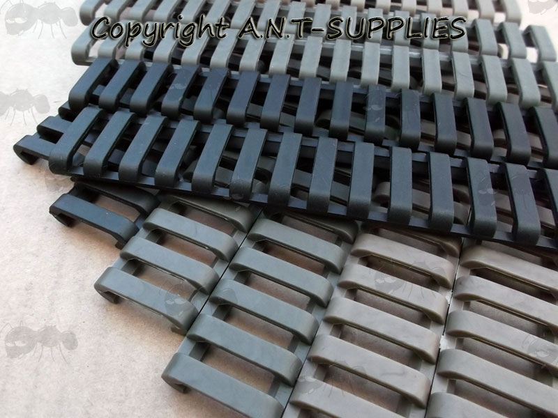 Mix of Rubber Four Piece Ladder Style Airsoft Rail Covers Set