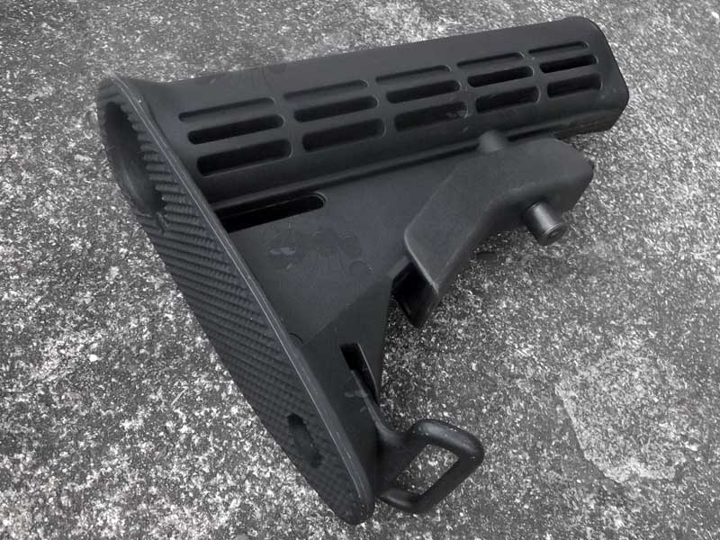 All Black AR-15 Six Position Collapsable Rifle Buttstock