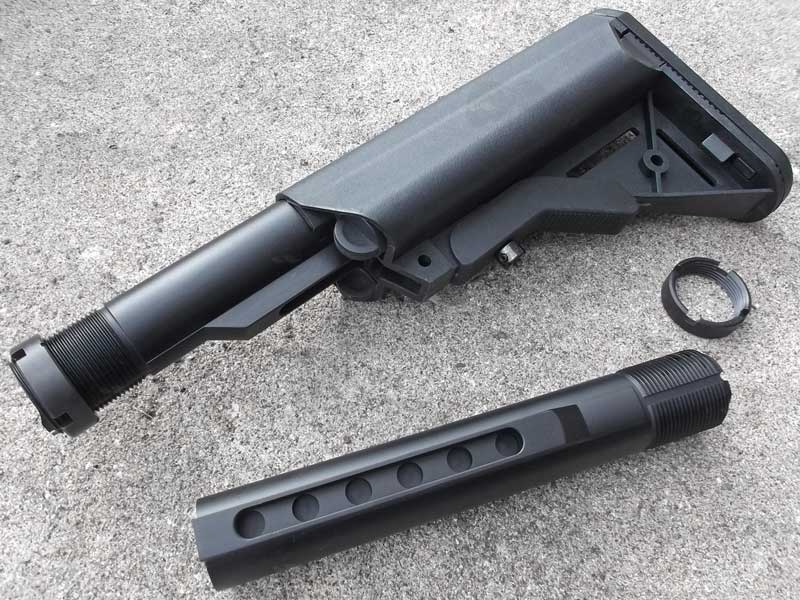 All Black AR-15 SOPMOD Collapsable Rifle Buttstock