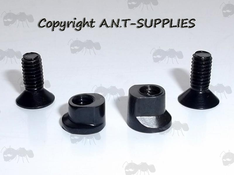 One Short and One Standard Length KeyMod Rail Fitting Nuts With Bolts