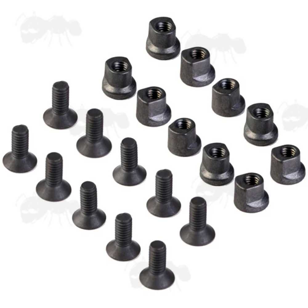 Set of Ten Steel KeyMod Rail Fitting Nuts and Bolts
