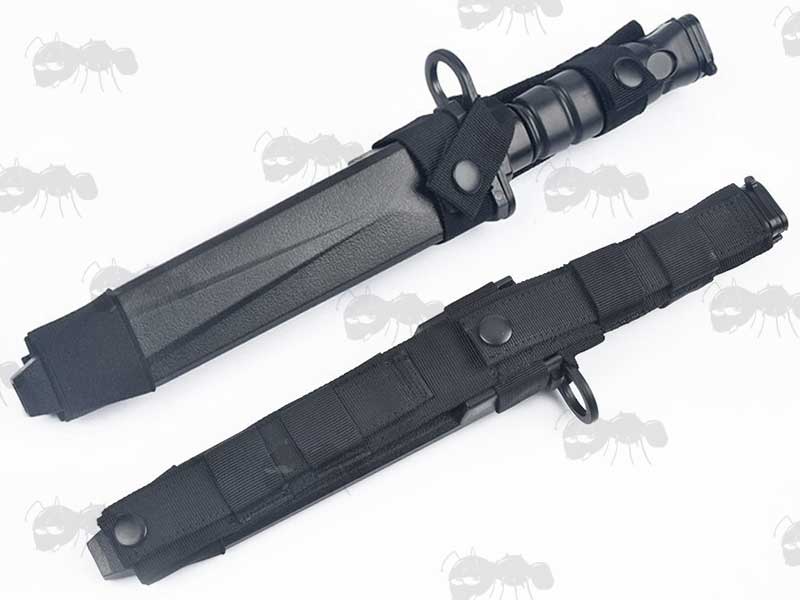 M10 Airsoft Rubber Bayonet for M4 / M16 AEG Rifles With Scabbard