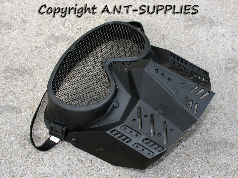 Black Basic Airsoft Masks with Mesh Goggles