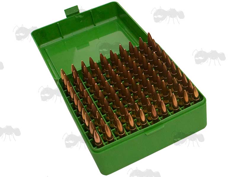 MTM Green Plastic Ammo Boxes RM-100