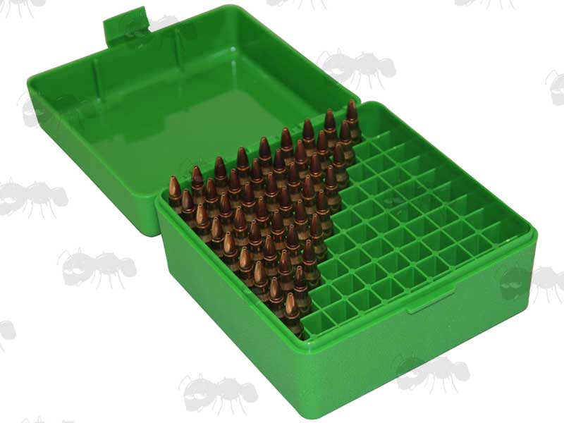 MTM Green Plastic Ammo Boxes RS-100