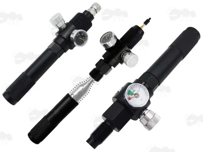 Three Assorted 12g CO2 Capsule Regulator Refill Adapters