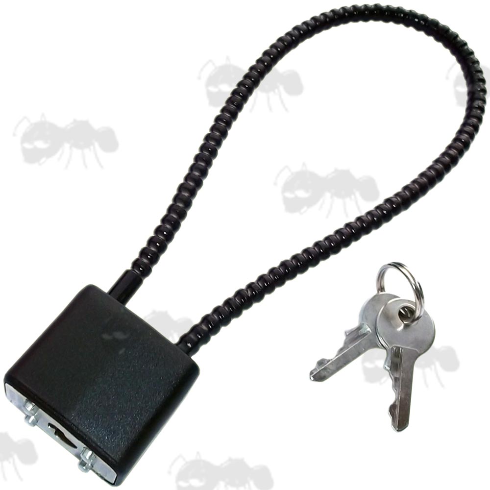 Black AMTA Gun Cable Lock with Two Keys