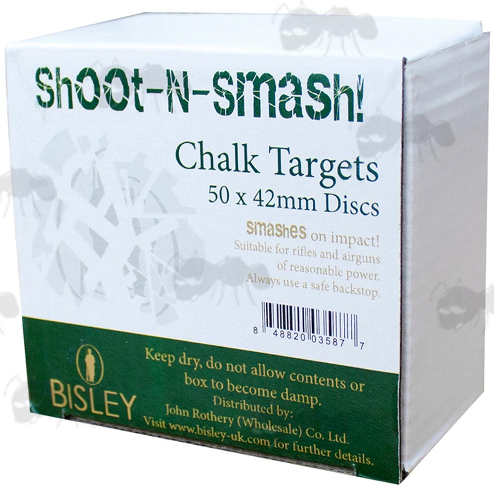 Box of 50 Bisley Shoot-N-Smash Chalk Target Discs