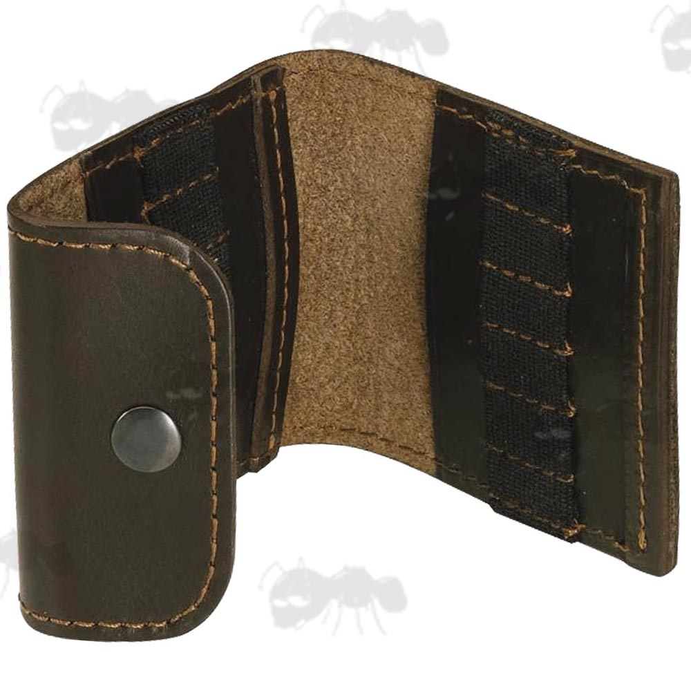 Dark Brown Small Leather Bisley Rifle Bullet Pouch