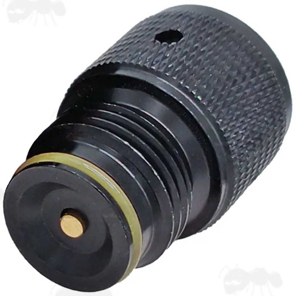 Black 88g Co2 Capsule to HPA / ASA Paintball Marker Adapter with Air Saver Valve