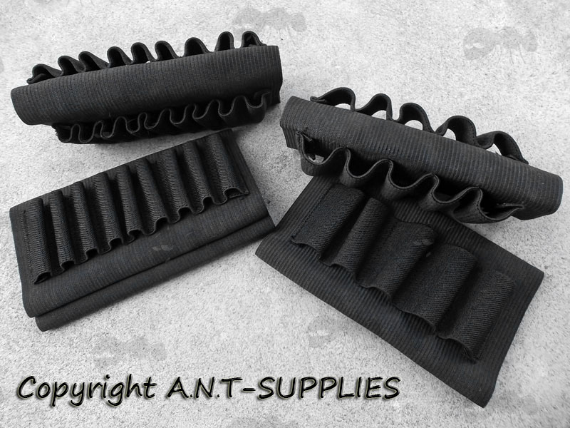 Black Elastic Firearm Buttstock Covers with Shell Holders
