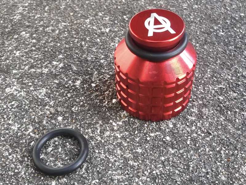 Red Anodised Metal Thread Protector Cap for HPA Tanks and CO2 Cylinder Regulators
