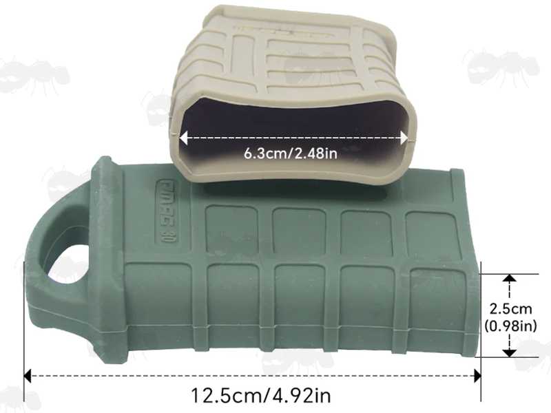 Fitting Dimensions of The P-Mag Rubber Sleeves with Pull Grip Bases