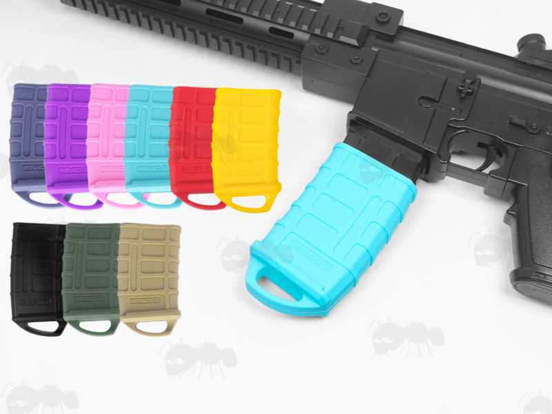 P-Mag Assorted Colours of Rubber Sleeves with Pull Grip Bases