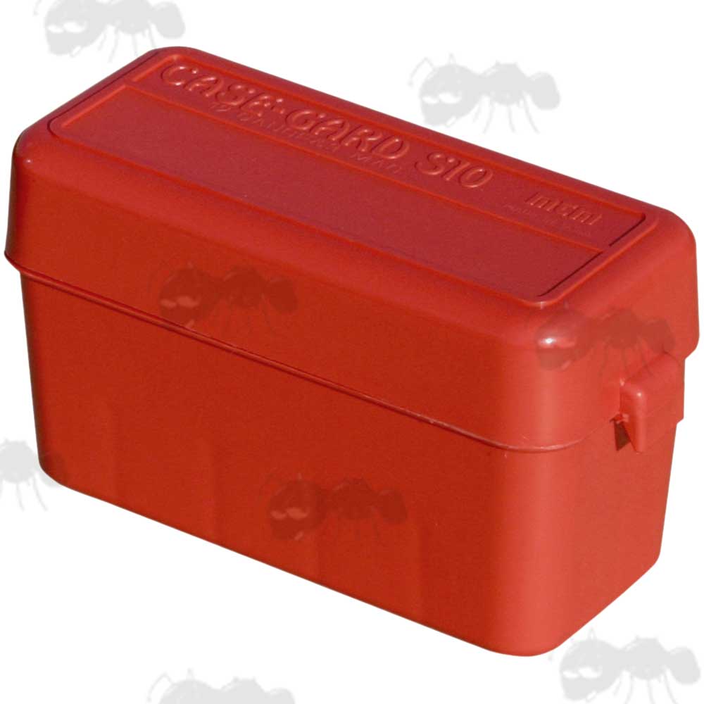 MTM Red Plastic Shotgun Cartridge Box For 10 x 12g Shells