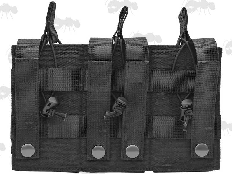 Rear View of The Black Canvas Triple Magazine MOLLE Pouch