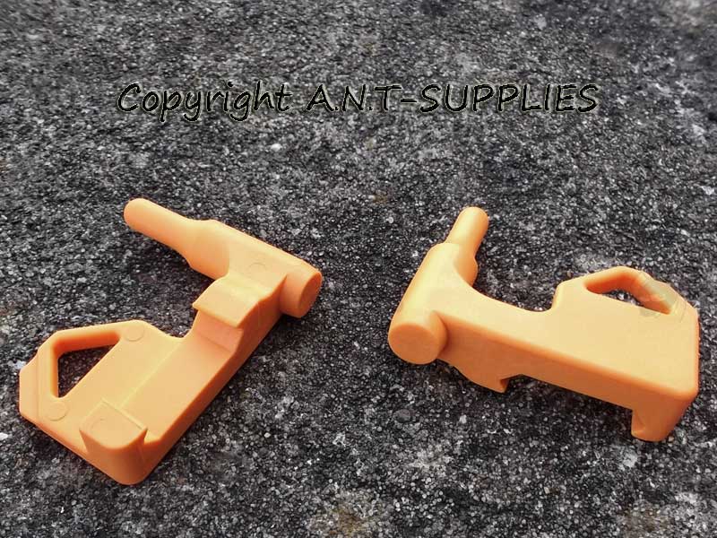 Orange Plastic Universal Firearm Empty Chamber Safety Flag with Flathead Screwdriver and Rifle Rail Fitting