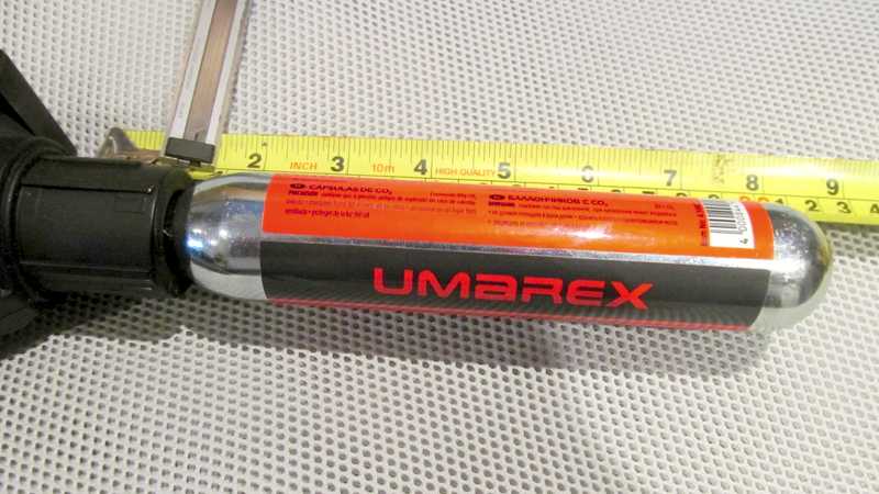 Large 88g Umarex CO2 Capsule Fitted to a Sig Sauer MCX Air Rifle