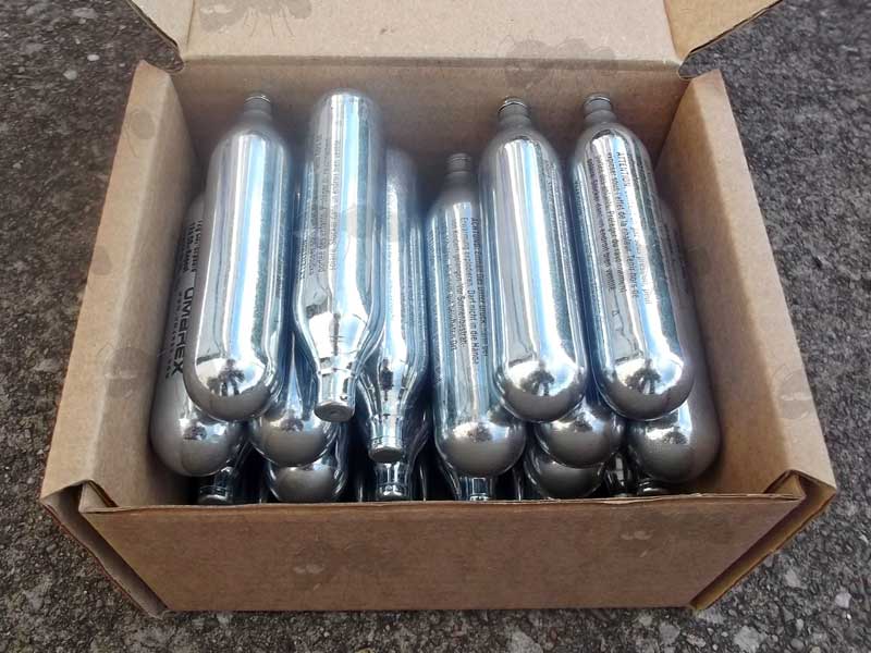 Twenty-Two Loose Umarex 12g Co2 Gas Capsules In a Box