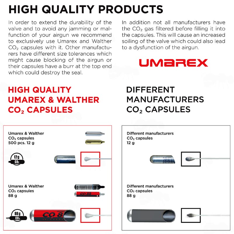 Umarex High Quality Co2 Gas Capsules Advert