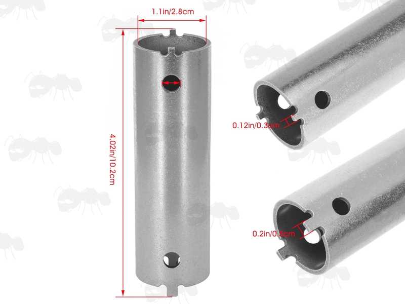 Dimensions of the Silver Coloured Pump Action Shotgun Long Reach Forend Nut Tool