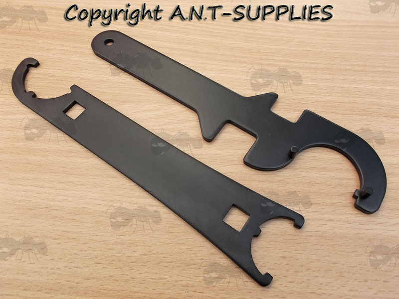 Pair of Black Airsoft AEG Delta Ring & Stock Tube Wrench