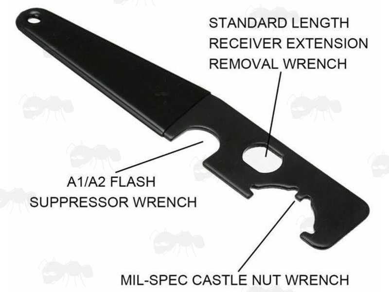 Details of The Compact Steel M4 Rifle Series Buttstock / Delta Ring Wrench with Plastic Coated Grip