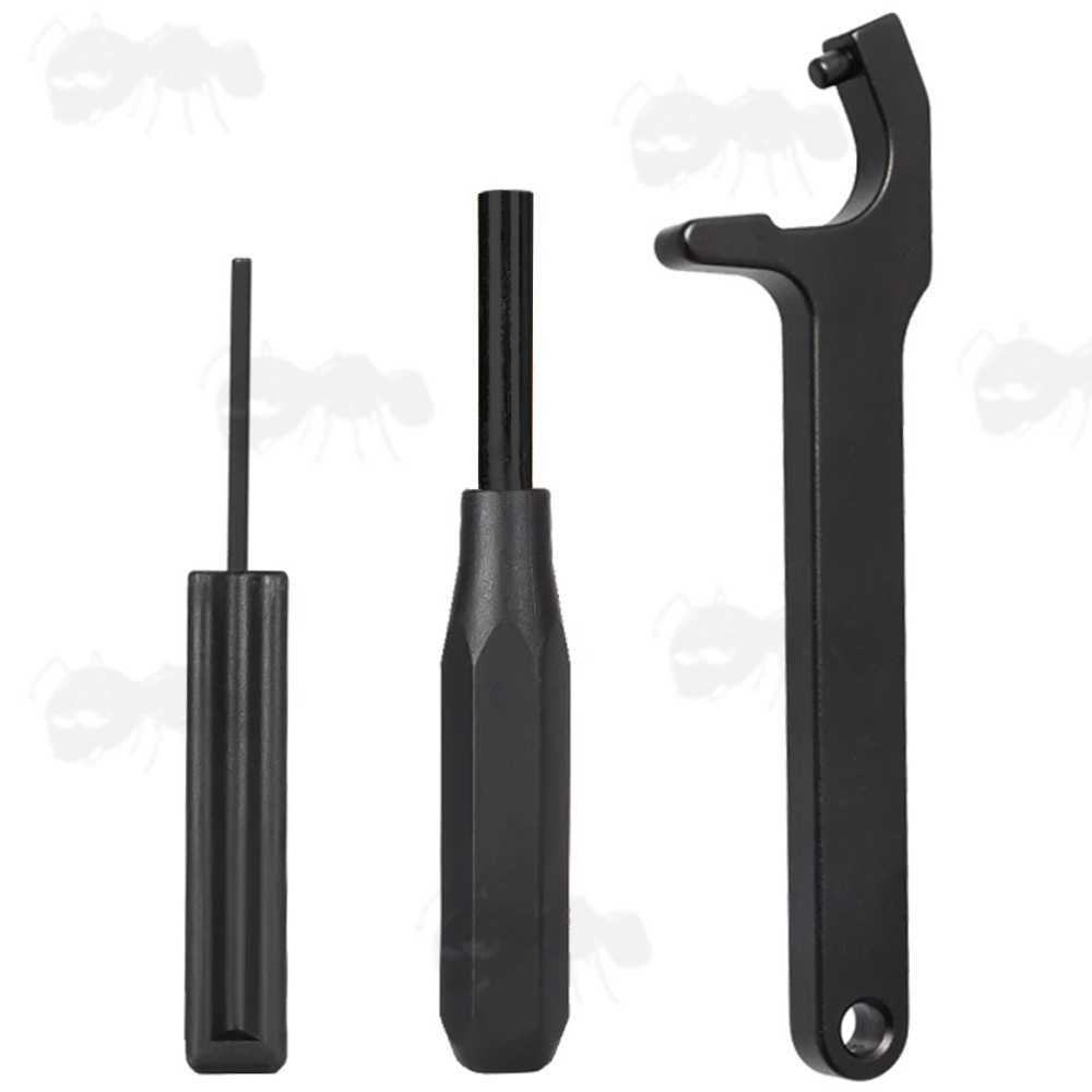 Glock Three Piece Tool Kit, Magazine Disassembly, Take-Down Pin Punch and Front Sight Adjuster