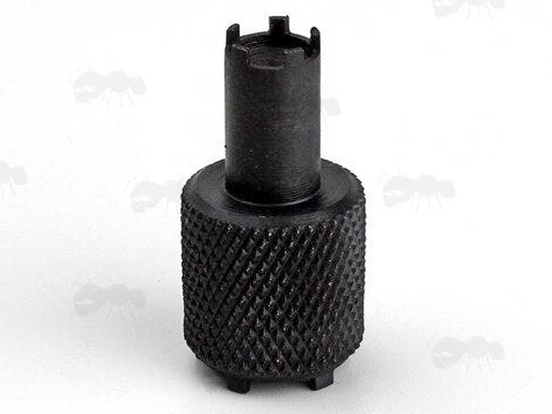 Large View of AR-15 Front Sight Adjustment Tool with Stubby Knurled Grip Section