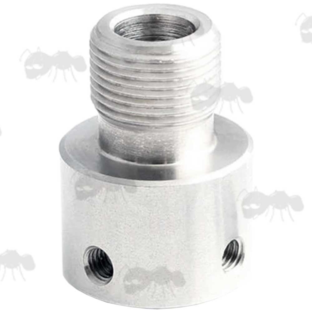 Slip-On Stainless Steel Adapter for Non-Threaded AK / SKS Rifles to Accept M14x1 Left Hand Thread Silencers / Flash Hiders