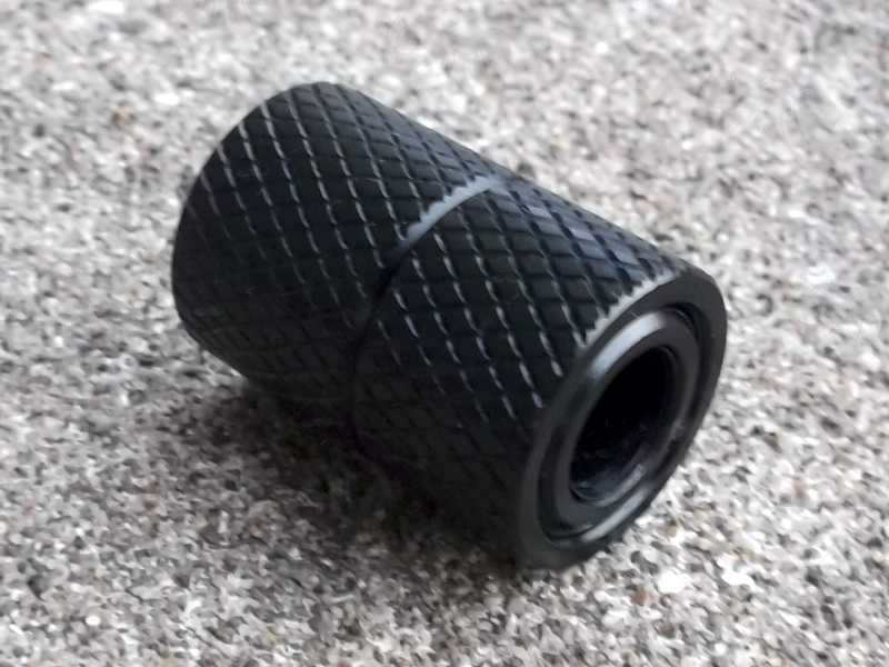 Black Anodised Alloy M14x1 Left Hand Thread To M14x1 Right Hand Thread Muzzle Adapter with Thread Guard