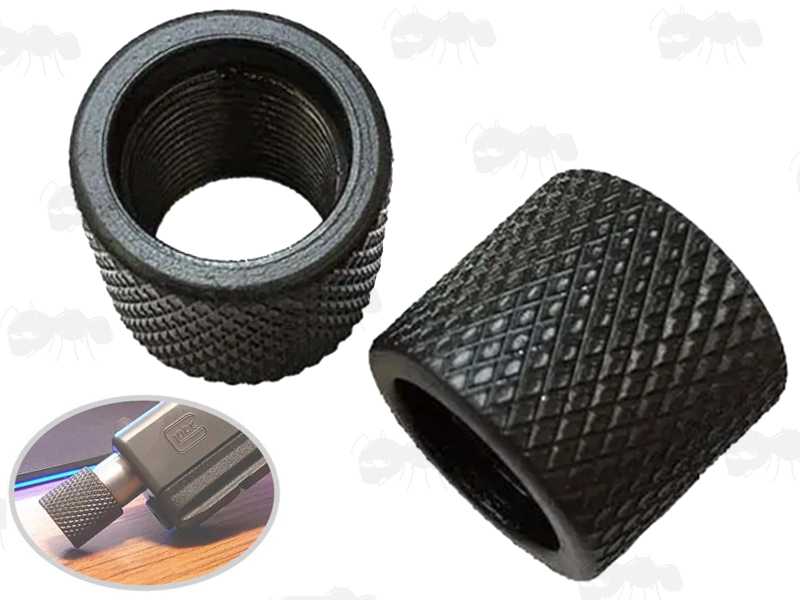 Two Alloy Rifle Muzzle Thread Guards for 1/2-20 TPI Threads