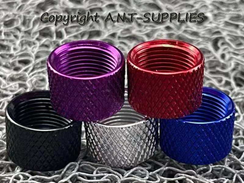 Five Assorted Colour Thread Protectors for 1/2-28 Barrel Threads
