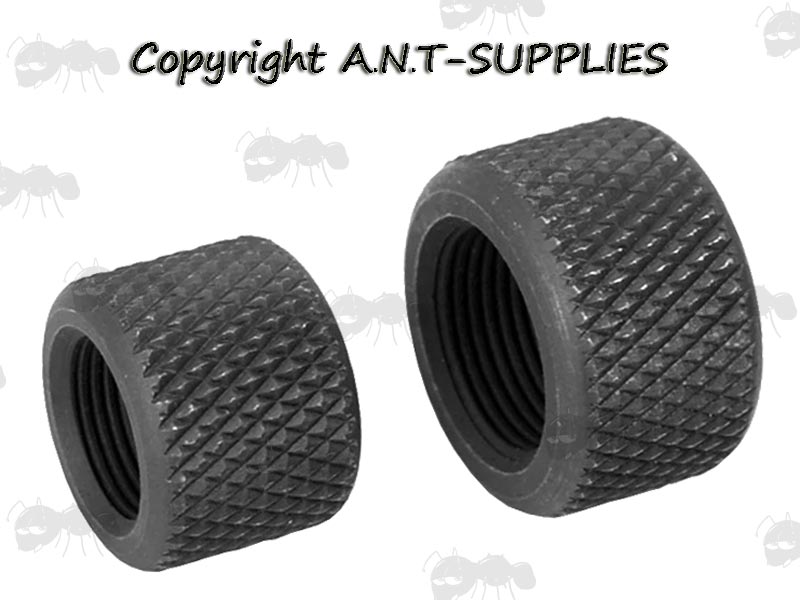 Two Steel Rifle Muzzle Thread Guards for 1/2-28 and 5/8-24 Threads